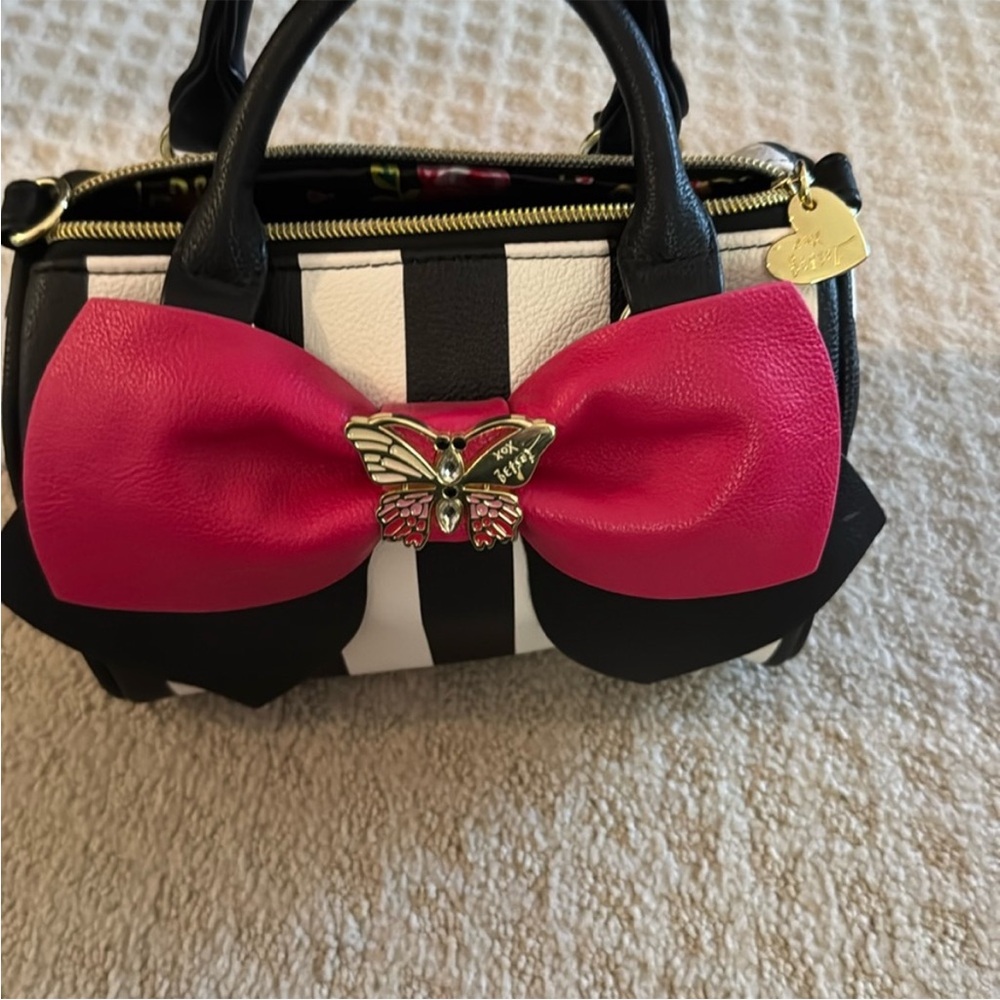 Betsey Johnson Black and White Mini Bag